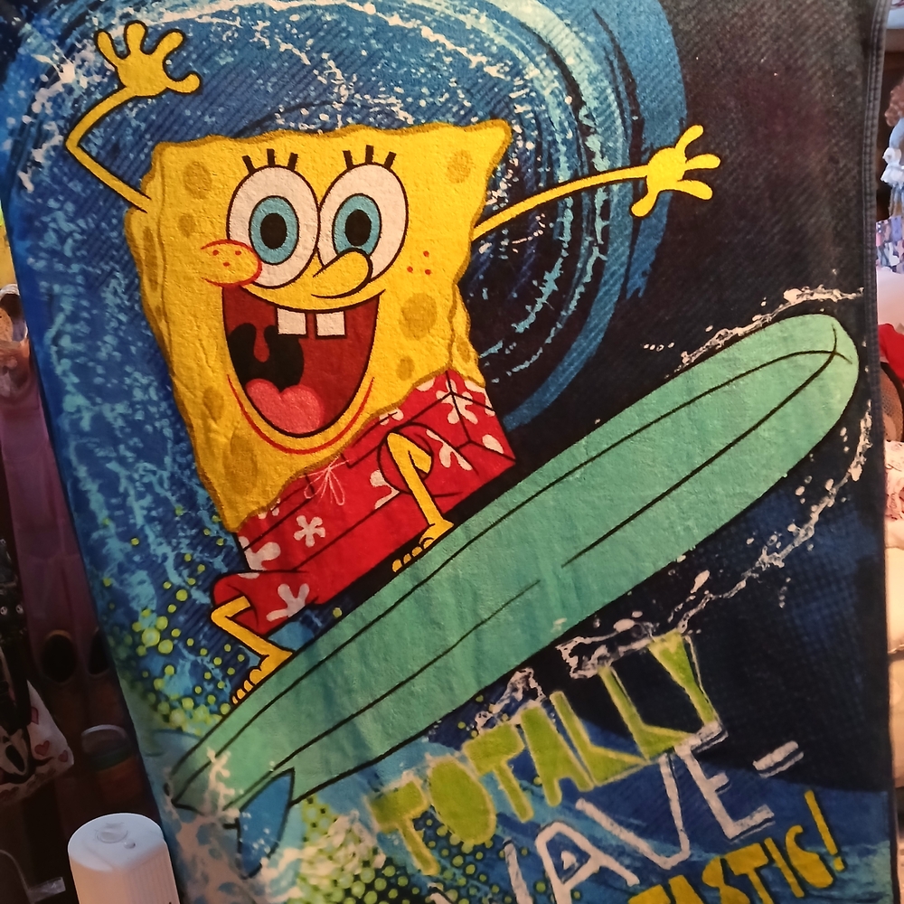 SpongeBob Surfing Throw Blanket